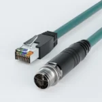 M12 X-Coded 8 Pin Male to RJ45 GigE vision Cat5E High Flex Ethernet Cable