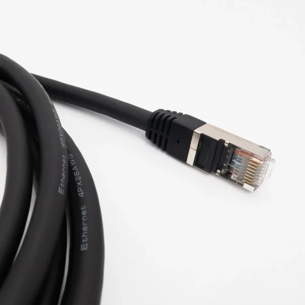 GigE vision Cat5E High Flex Ethernet Down Angle Horizontal Screws Cable